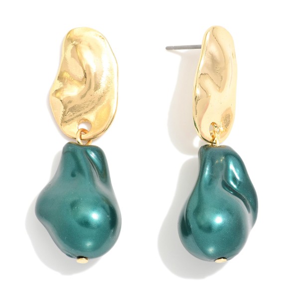 Wholesale linked Abstract Post Drop Earrings Metal Post L