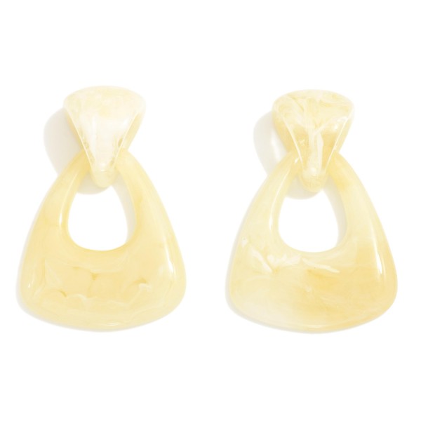 Wholesale geometric Acetate Doorknocker Post Drop Earrings L