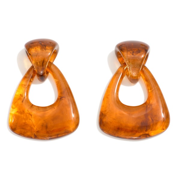 Wholesale geometric Acetate Doorknocker Post Drop Earrings L