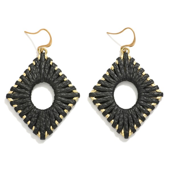Wholesale woven Leather Drop Earrings L