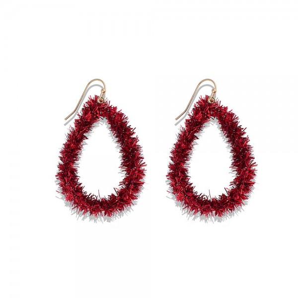 Wholesale tinsel Teardrop Drop Earrings L