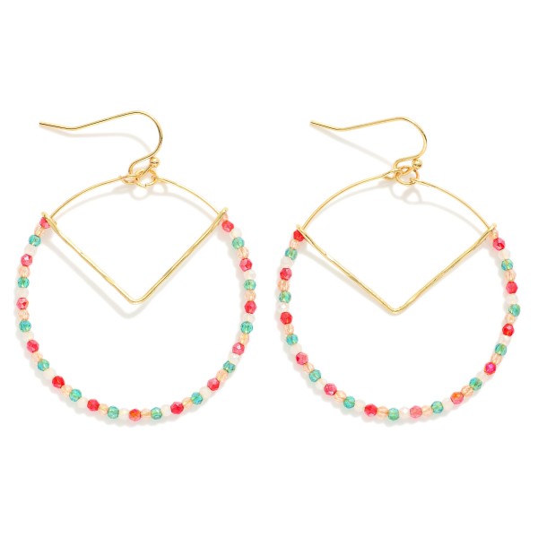 Wholesale beaded Hoop Drop Earrings L