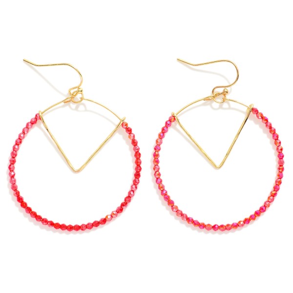 Wholesale beaded Hoop Drop Earrings L