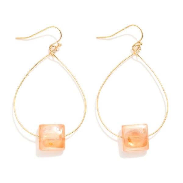 Wholesale metal Wire Teardrop Drop Earrings Glass Crystal L