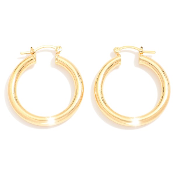 Wholesale metal Tube Hoop Earrings D k Gold Hypoallergenic Made Brazil
