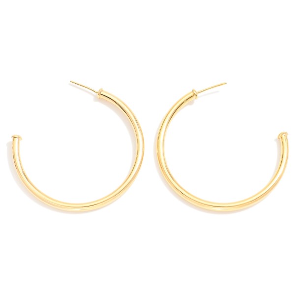 Wholesale metal Tube Hoop Earrings D k Gold Hypoallergenic Made Brazil