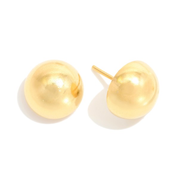 Metal Tone Dome Cuff Earrings 

- Approximately .05" D
- 18k Gold Filled
- Hypoallergenic
- Made In Brazil

