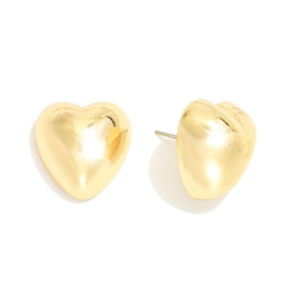 Wholesale oversized Puffy Heart Stud Earrings L
