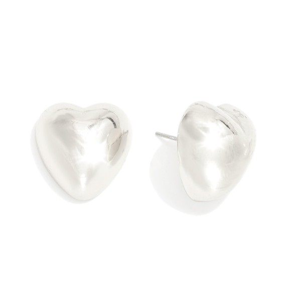 Wholesale oversized Puffy Heart Stud Earrings L
