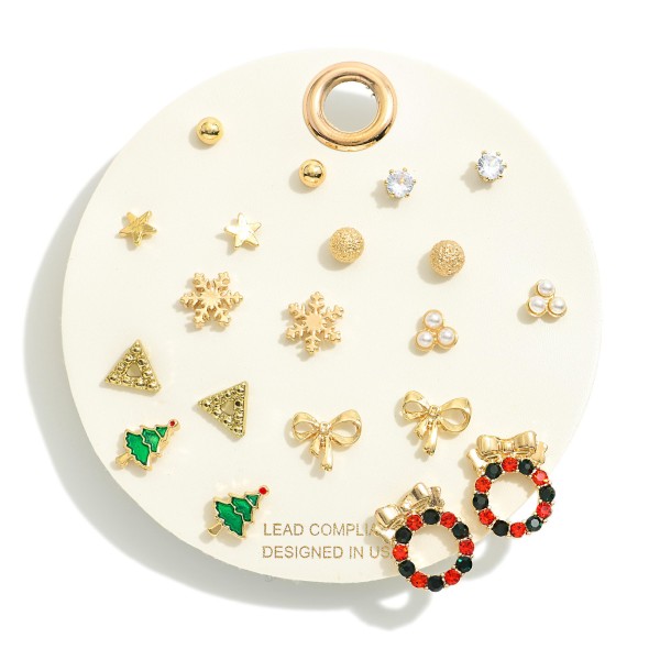 Wholesale set Christmas Themed Stud Earrings L