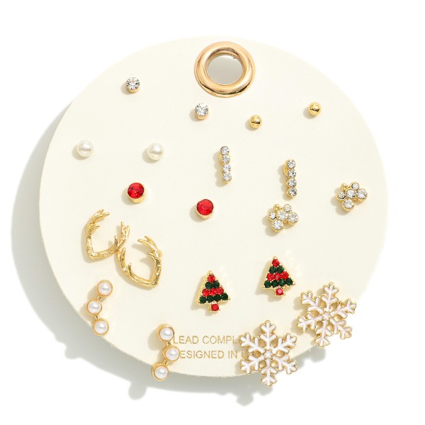 Wholesale set Christmas Themed Stud Earrings L