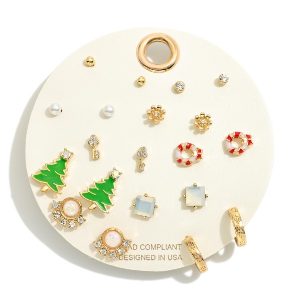 Wholesale set Christmas Themed Stud Earrings L