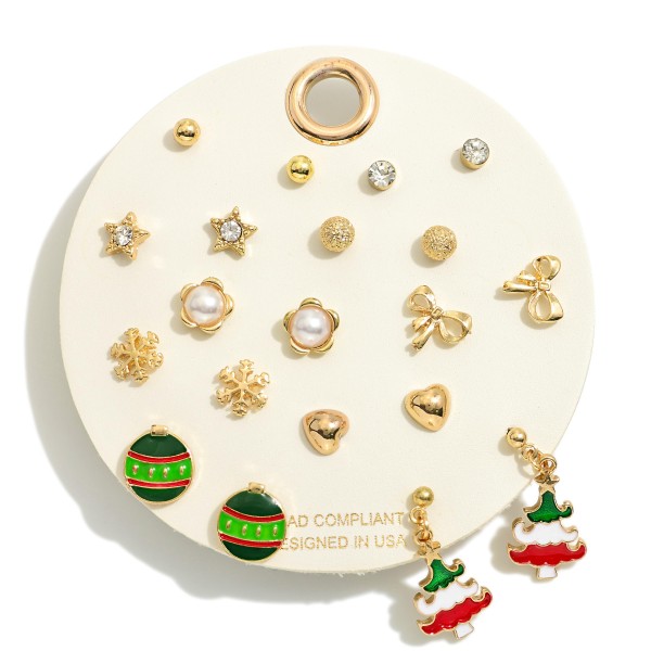 Wholesale set Christmas Themed Stud Earrings L