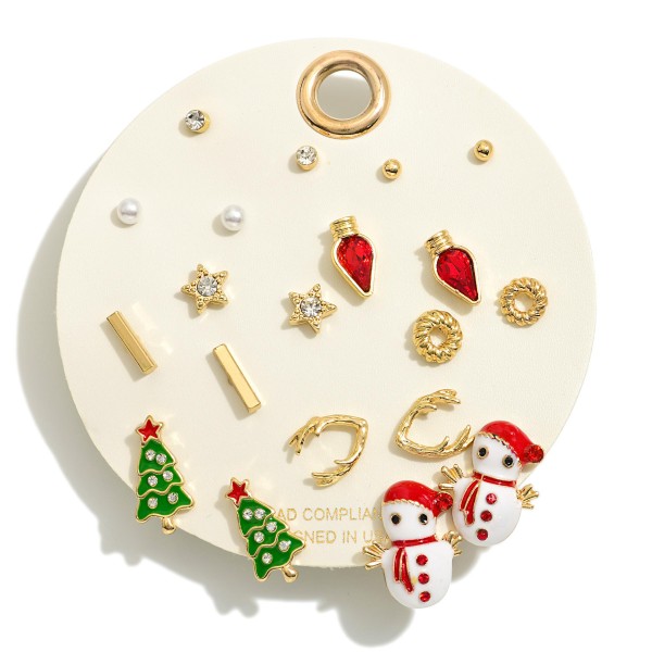 Wholesale set Christmas Themed Stud Earrings L