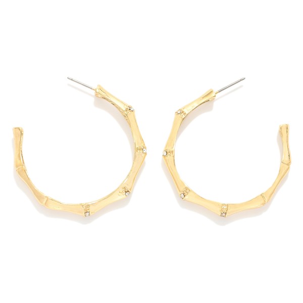 Wholesale metal Bamboo Hoop Earrings D