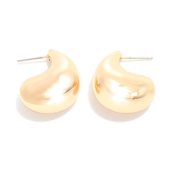 Wholesale metal Puffy Cuff Drop Earrings
