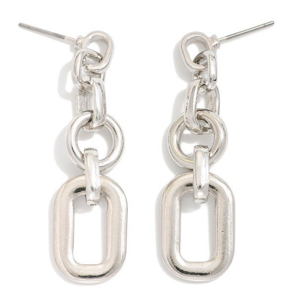 Wholesale linked Metal Geometric Drop Earrings L