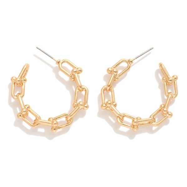 Wholesale u Link Chain Hoop Earrings D