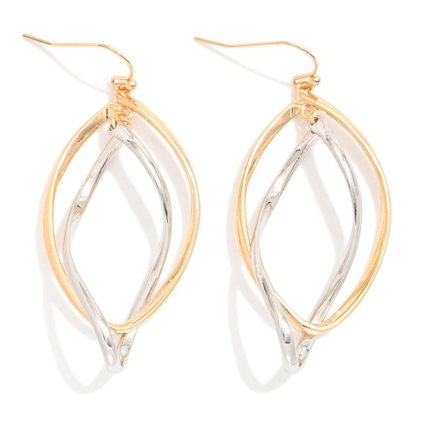 Wholesale intertwined Metal Geometric Drop Earrings L