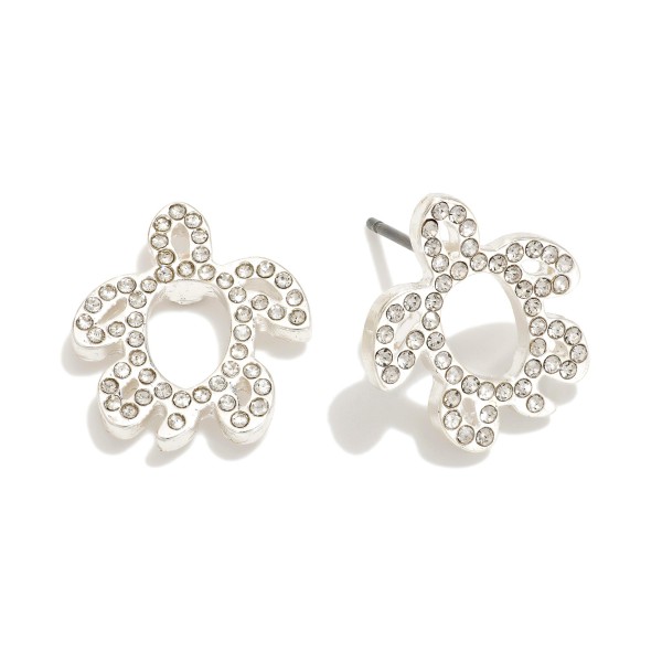 Wholesale rhinestone Studded Hollow Sea Turtle Stud Earrings L
