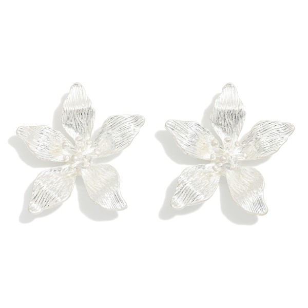 Wholesale metal Flower Drop Earrings L