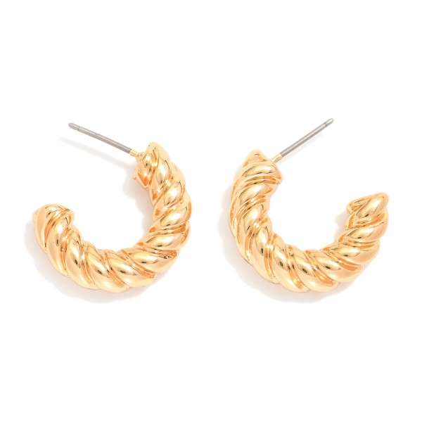 Wholesale twisted Metal Hoop Earrings D