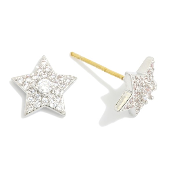 Wholesale rhinestone Studded Star Stud Earrings L