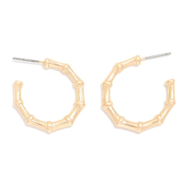 Wholesale metal Bamboo Hoop Earrings D