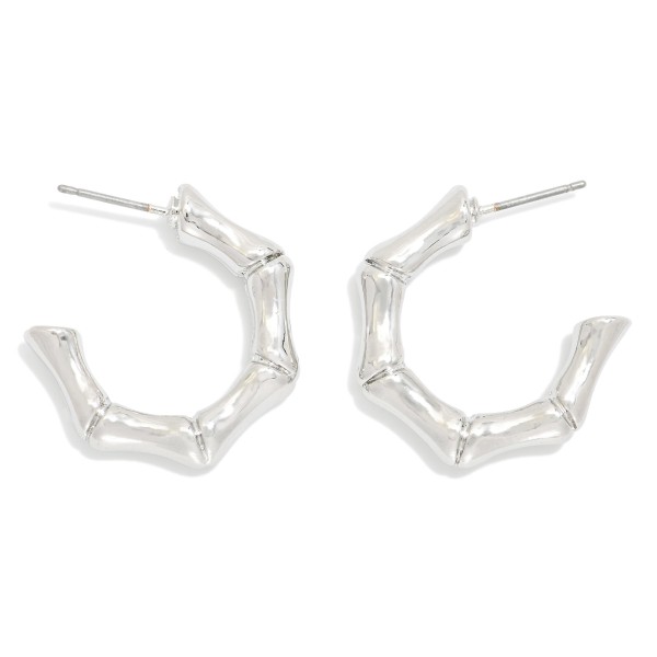 Wholesale metal Bamboo Hoop Earrings D