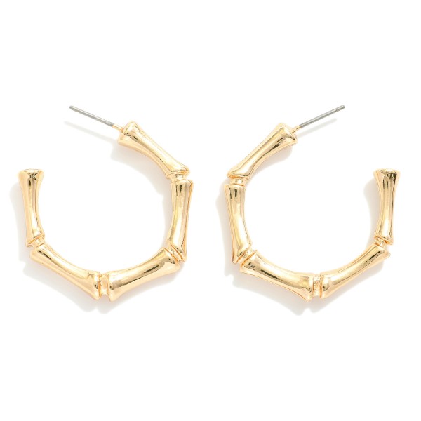 Wholesale metal Bamboo Hoop Earring L