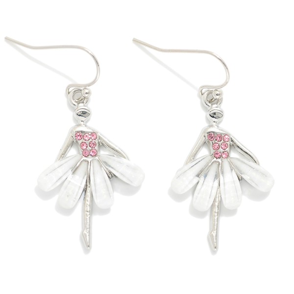 Wholesale ballerina Drop Earrings Acetate Rhinestone Details L