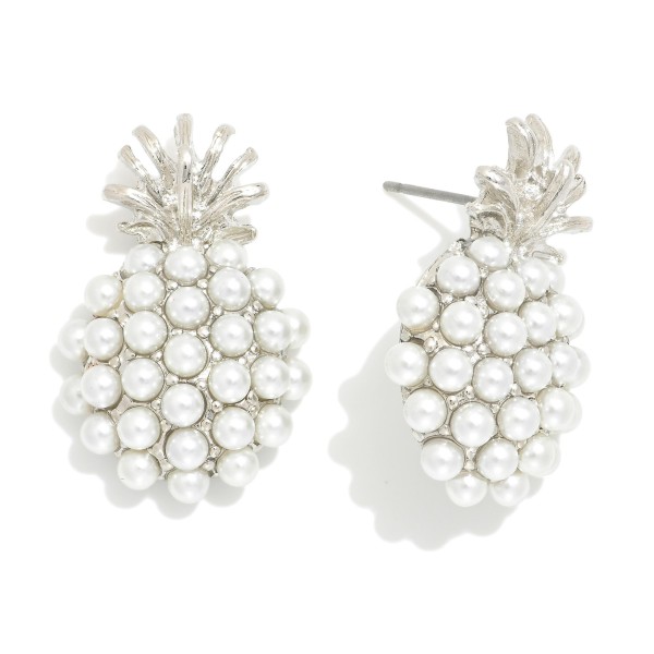 Wholesale pearl Studded Pineapple Drop Earrings L