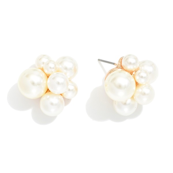 Wholesale pearl Cluster Stud Earrings L