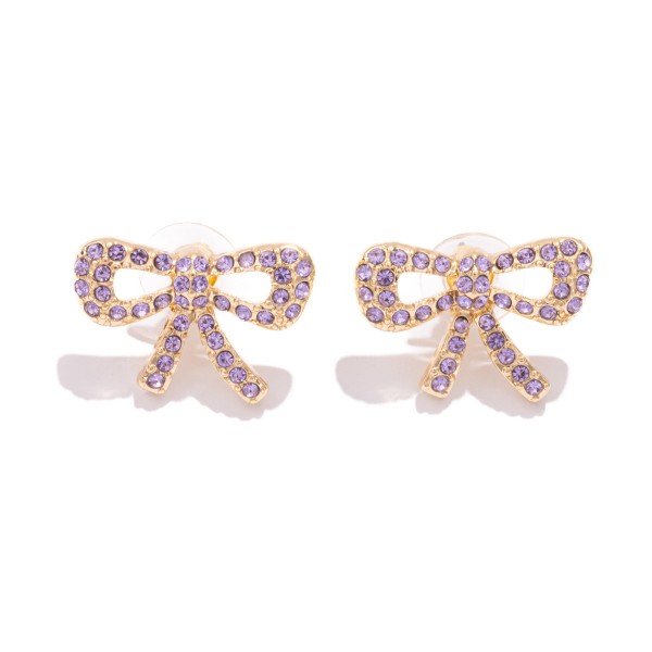 Wholesale rhinestone Studded Bow Earrings L