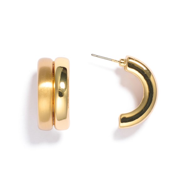 Wholesale triple Strand Metal Drop Hoop Earring L