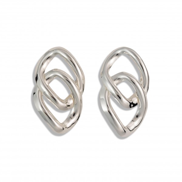 Wholesale linked Metal Geometric Drop Earrings L
