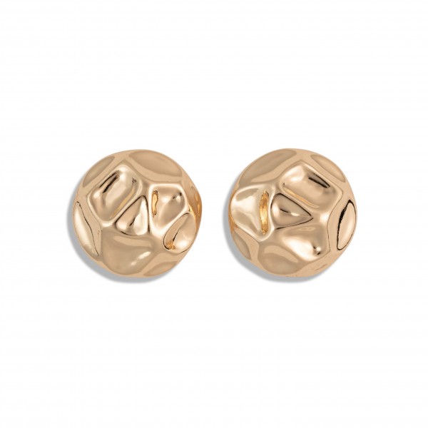 Wholesale hammered Circle Stud Drop Earring L