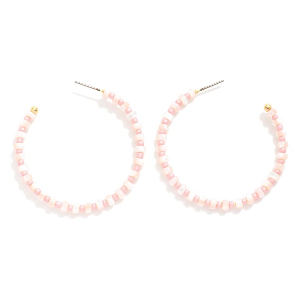 Wholesale wire Hoop Drop Earring Seed Marble Beads L