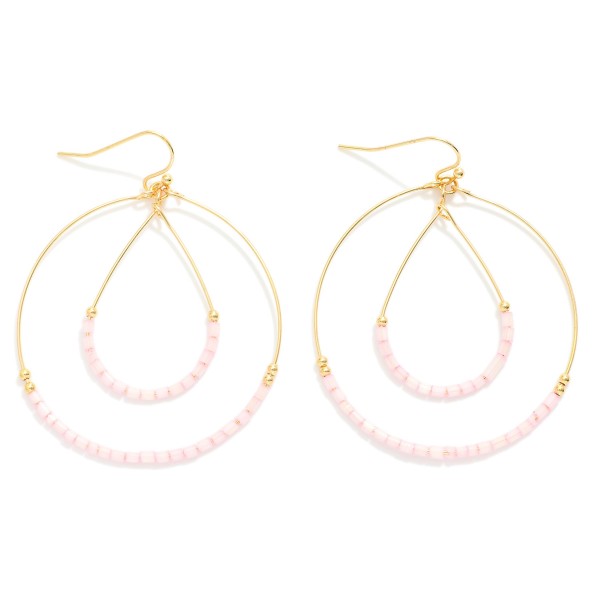 Wholesale beaded Hoop Wire Beaded Teardrop L