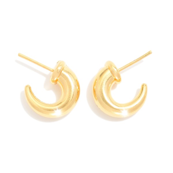 Wholesale tapered Metal Hoop Earrings D k Gold Hypoallergenic Made Brazil