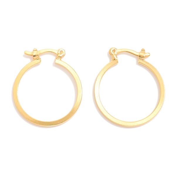 Wholesale metal Square Tube Hoop Earrings D k Gold Hypoallergenic Made Brazil