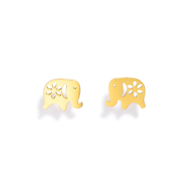 Wholesale metal Elephant Stud Earrings L