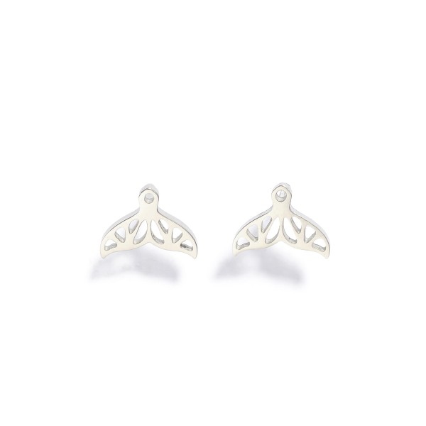 Wholesale metal Whale Tail Stud Earrings L