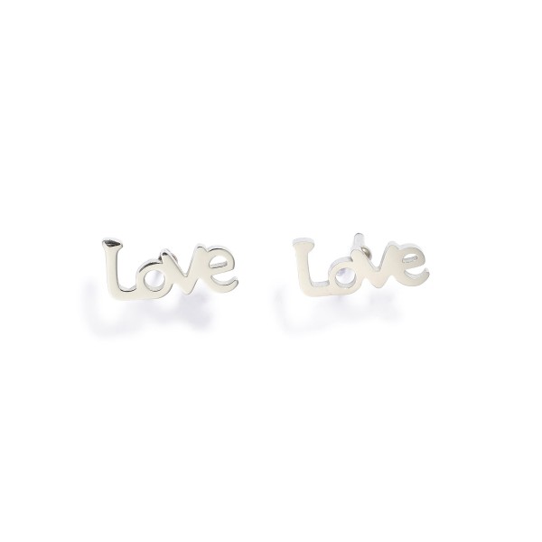 Wholesale metal Love Stud Earrings L