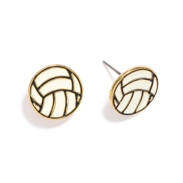 Wholesale enamel Volleyball Stud Earrings L