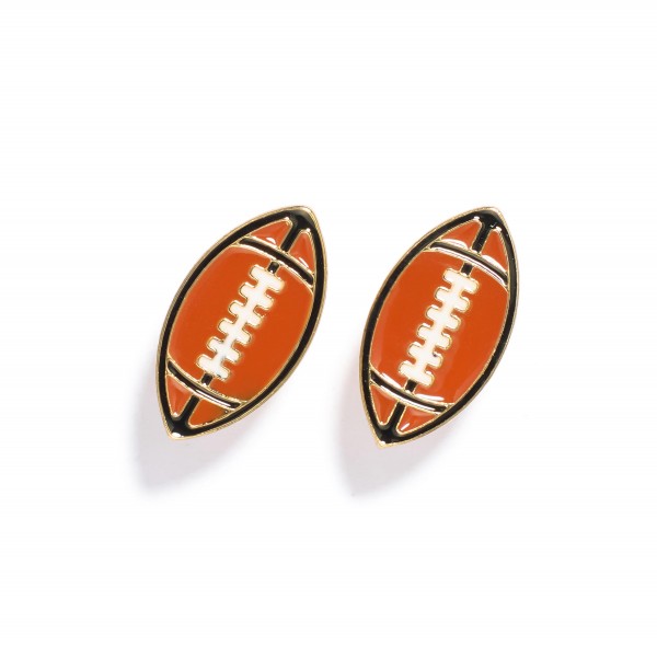 Wholesale enamel Football Stud Earrings L