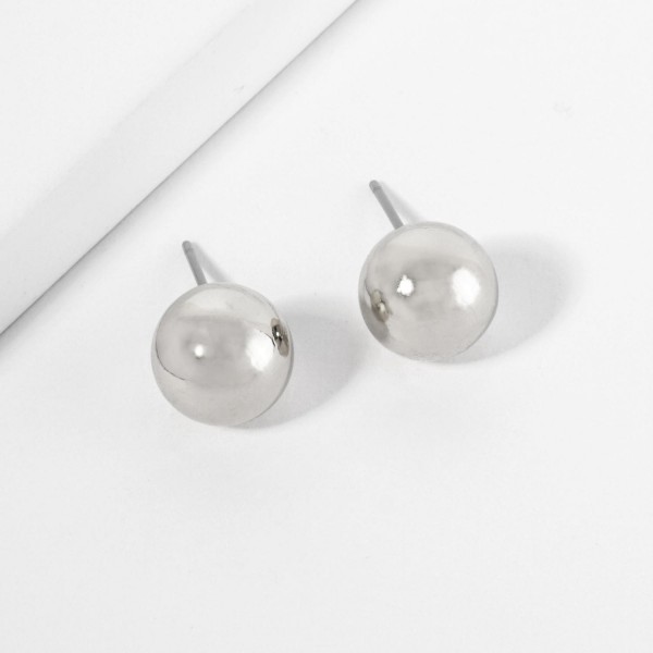 Wholesale metal Ball Stud Earrings L