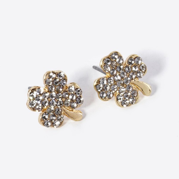 Wholesale pave Rhinestone Music Note Stud Earrings L