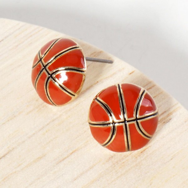 Wholesale enamel Sports Ball Stud Earrings L