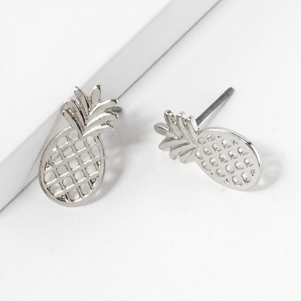 Wholesale metal Pineapple Stud Earrings L
